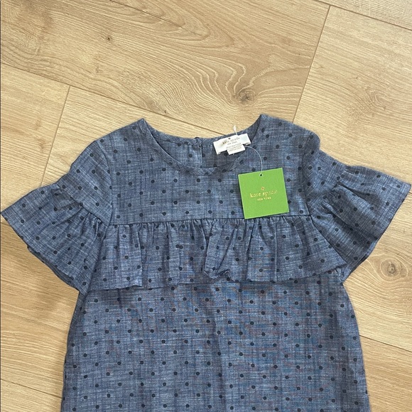 Kate Spade Polka Dot Ruffle Dress Girl size 6 - Picture 2 of 4